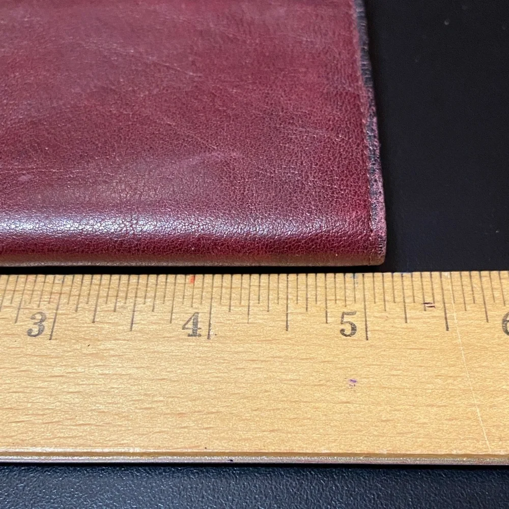 Vintage Small Burgundy Leather Wallet